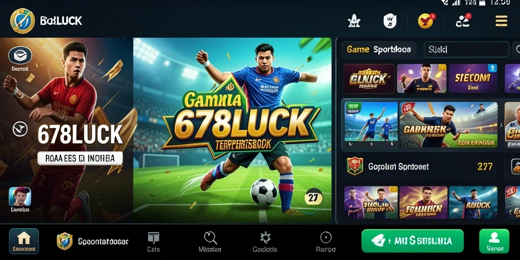Tampilan antarmuka aplikasi 678LUCK yang modern dan dinamis.