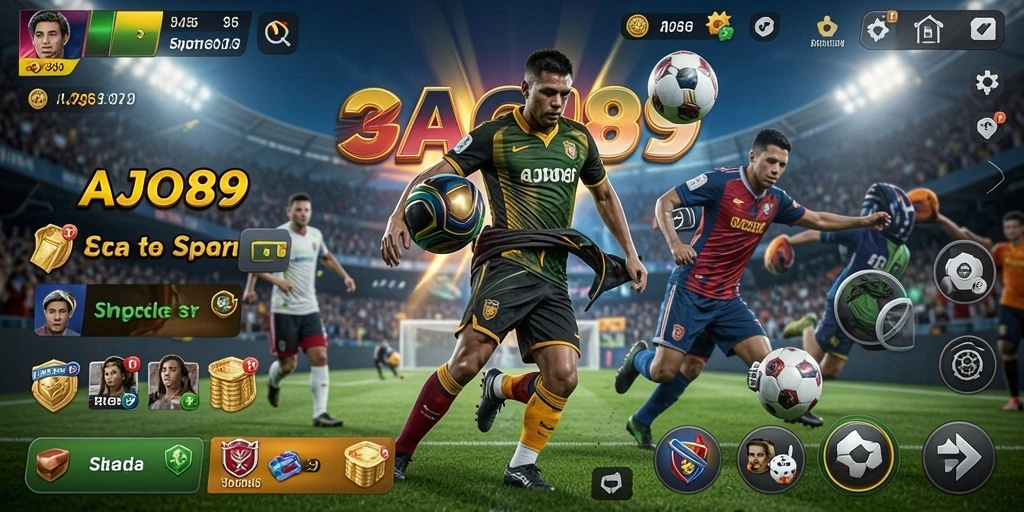 Tampilan menarik dari aplikasi Sportsbook AJO89 saat live betting.