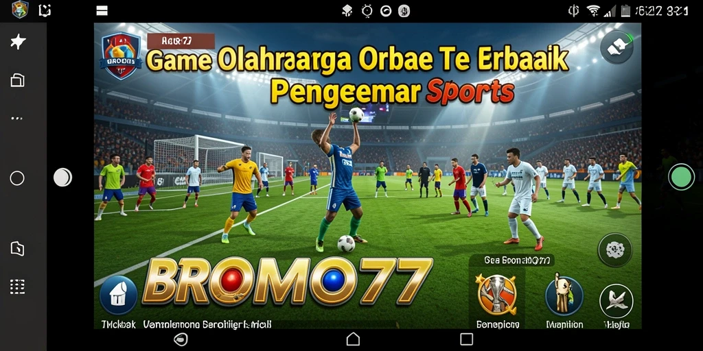 Screenshot gameplay BROMO77 yang menunjukkan aksi menyerupai pertandingan olahraga nyata.
