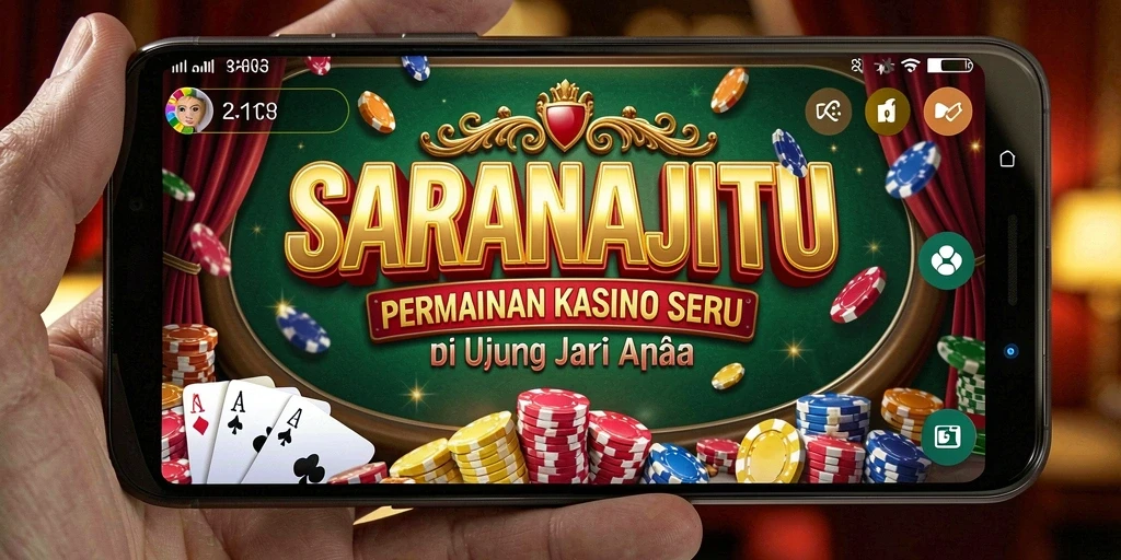 Screenshot gameplay SARANAJITU menampilkan aksi seru kasino