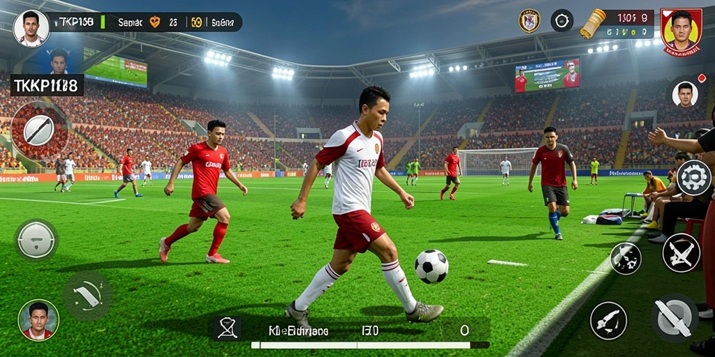 Tampilan gameplay menarik dari TKP188 yang memikat para pemain sepak bola.