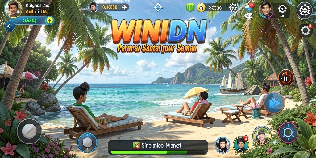 Tampilan bermain WINIDN dengan grafis cerah dan gameplay seru.