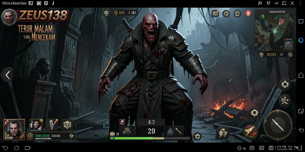 Tampilan gameplay ZEUS138 yang menyeramkan dan penuh ketegangan.
